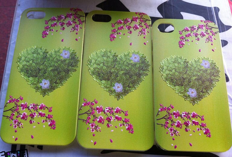 A3 size uv printer WER-E2000UV ' mobile case printing sample