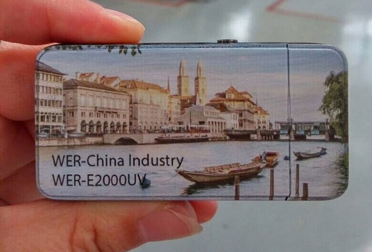 Electric Lighter was printed by A3 size small uv printer -WER-E2000UV