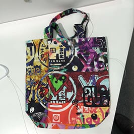 Non-woven bag printing sample by A1 digital textile printer WER-EP6090T