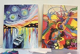 Printing Canvas sample on A2 UV printer WER-D4880UV